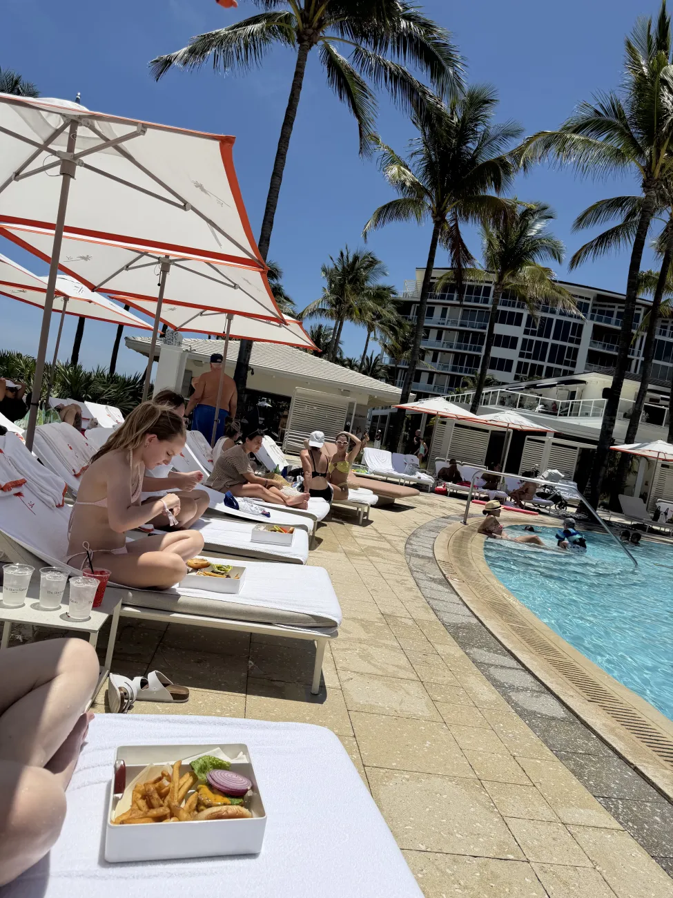 Poolside lunch at The Boca Raton Beach Club