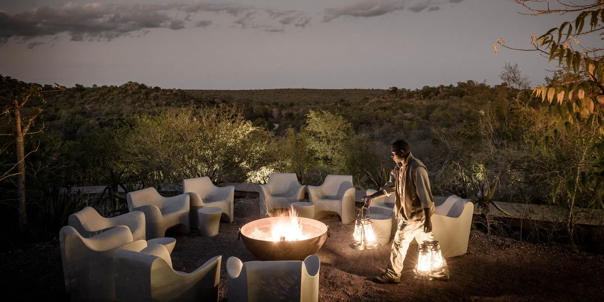 Singita Lebombo Lodge Fire Boma Night